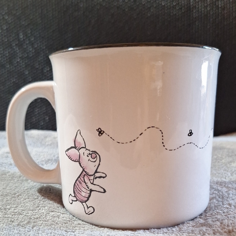 Disney Winnie the Pooh Off White Mug with Red Accents - Picture 2 of 6